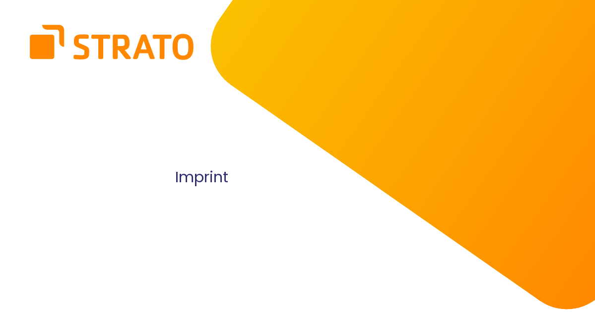 Imprint en bedrijfsinformatie | STRATO