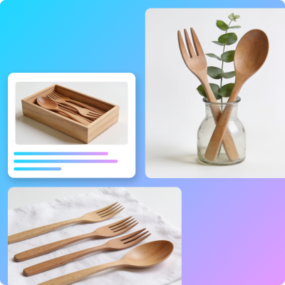 Afbeeldingssuggesties voor een campagne rondom houten bestek