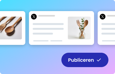 Preview van de posts en een knop om te publiceren
