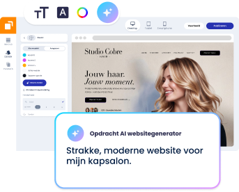 Inhoud wordt met behulp van AI aangepast in de interface van de sitebuilder
