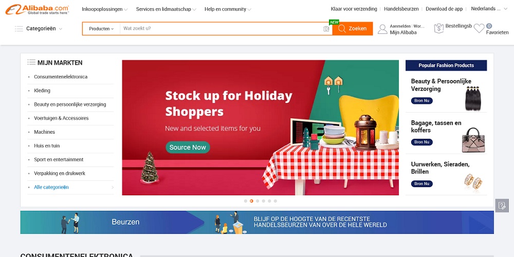 Online marktplaatsen in Nederland: Alibaba