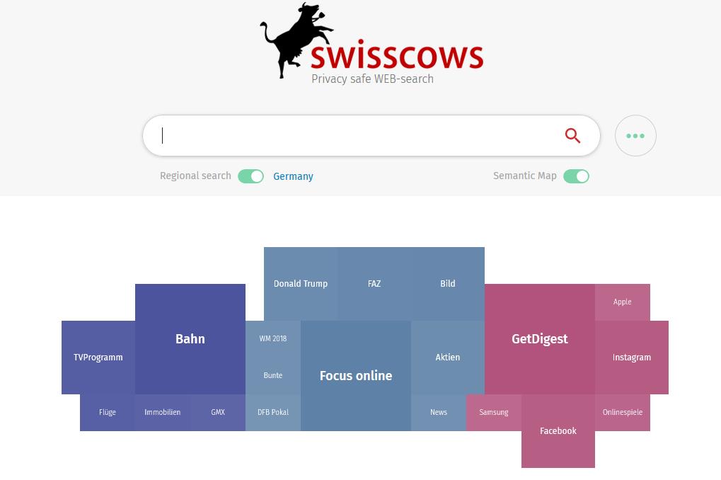 Alternatieven zoekmachines: Swisscows