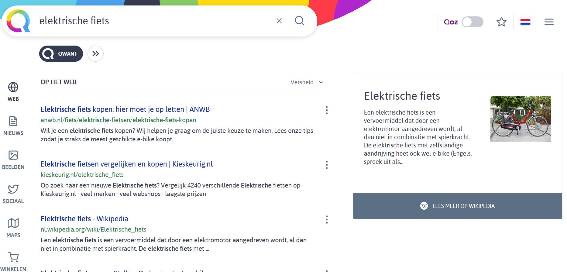 Alternatieven zoekmachines: Qwant