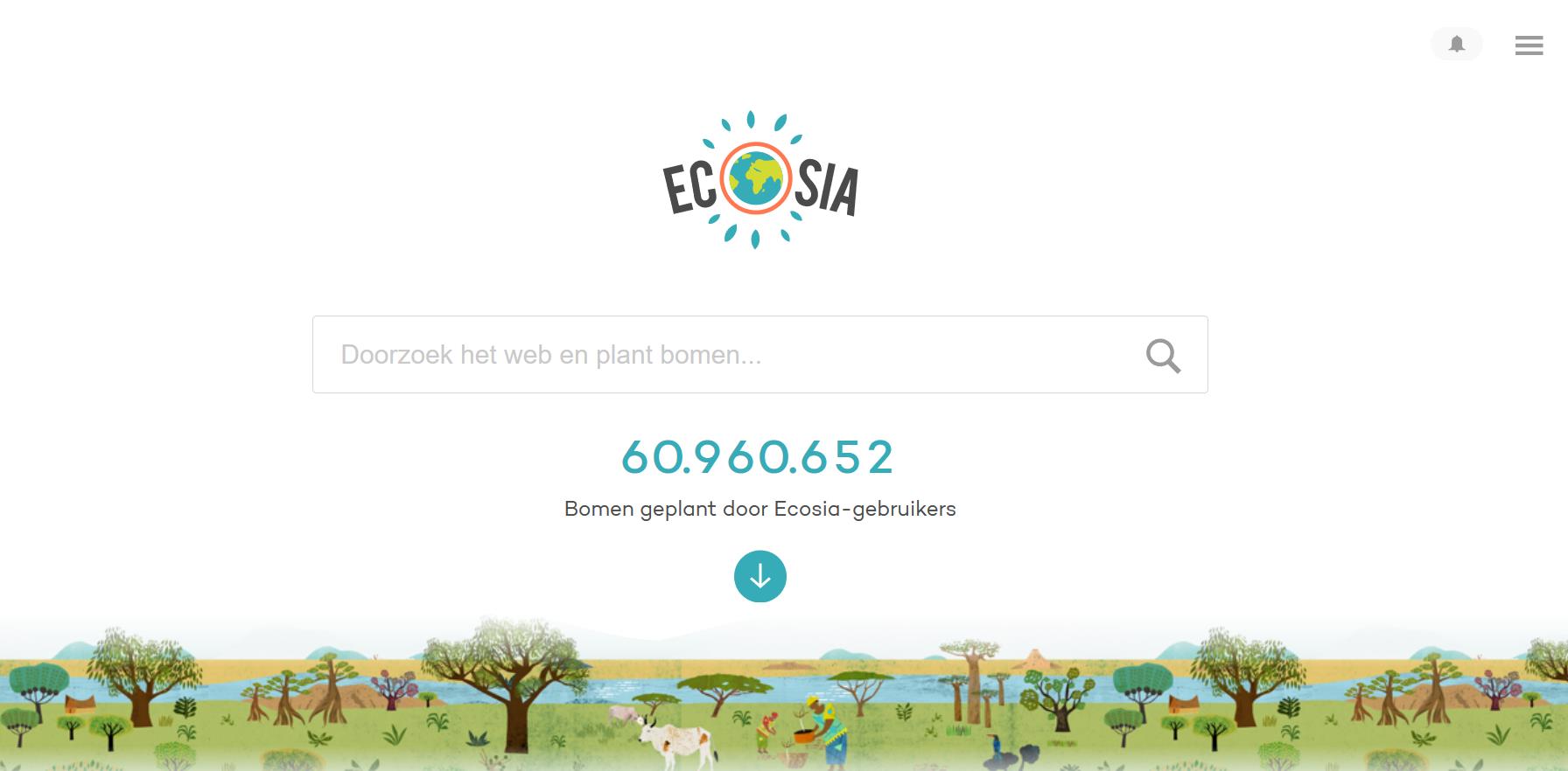 Alternatieven zoekmachines: Ecosia
