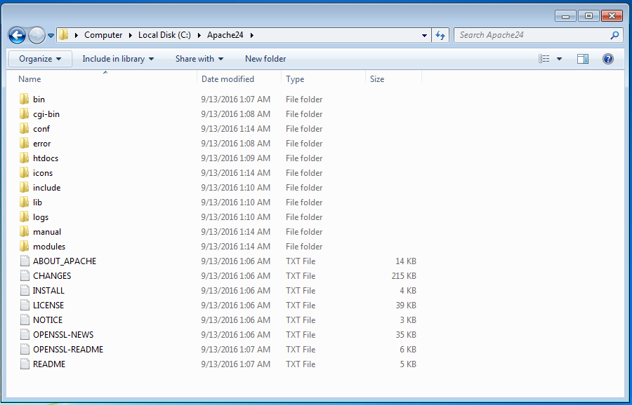 Apache Webserver: Installatie
