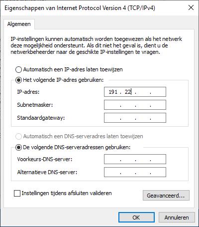 Internetprotocolconfiguratie