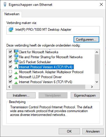 etherneteigenschappen