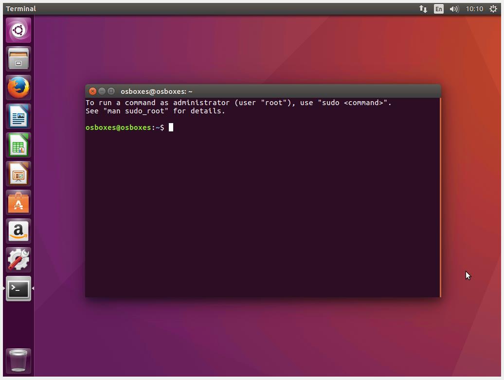Terminal openen - Ubuntu starten