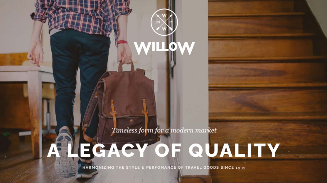 Website van agentschap Willow 