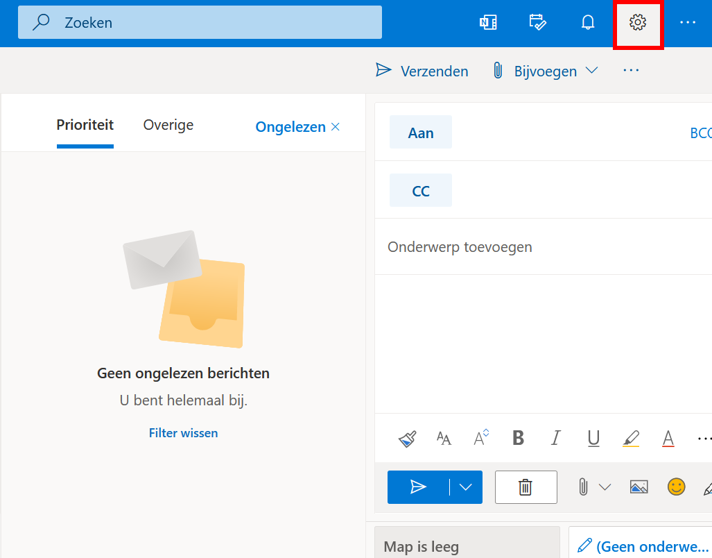 Office 365: menubalk 