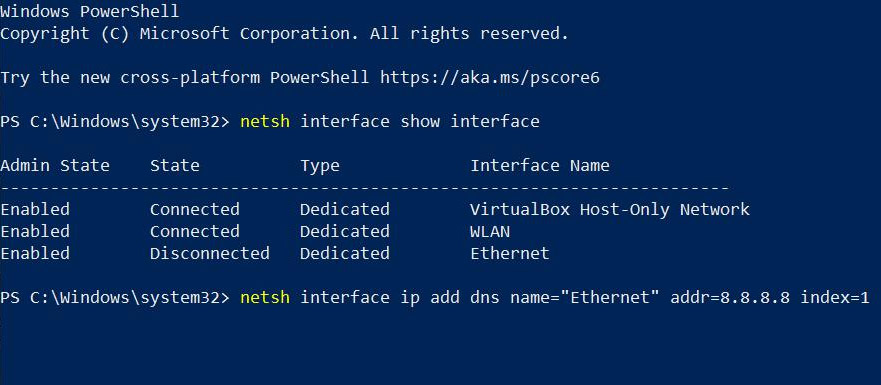 DNS-server reageert niet: opdrachtprompt