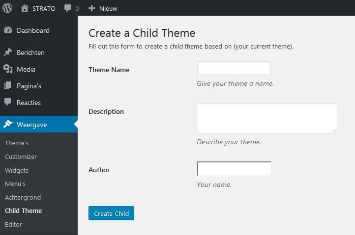 WordPress Child Theme Plugin