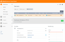 Windows server control panel