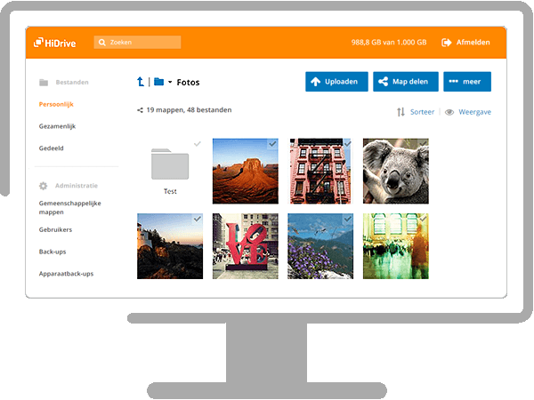HiDrive webapplicatie