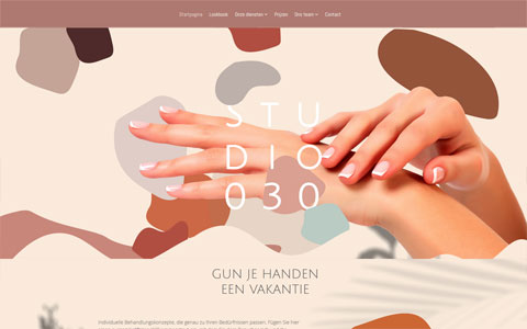 Voorbeeldwebsite nagelstudio