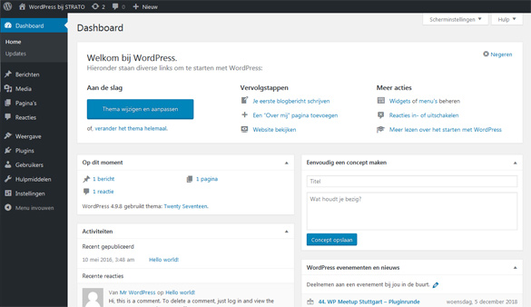WordPress installeren