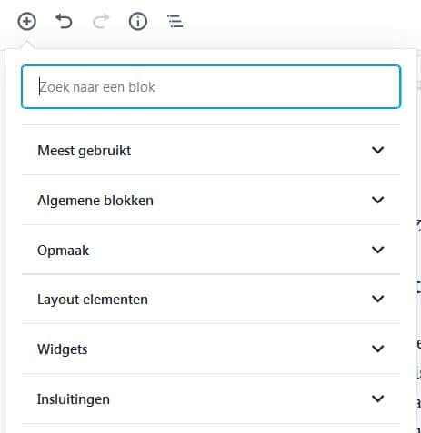 De WordPress blokeditor