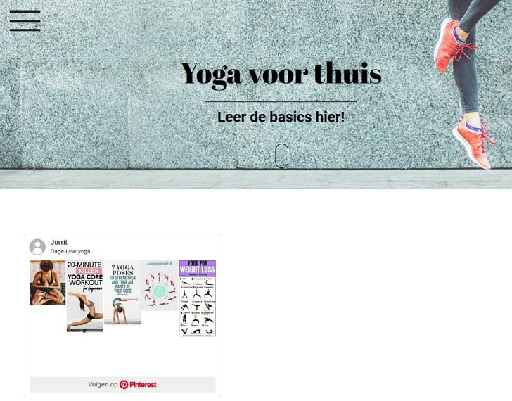 pinterest op je website