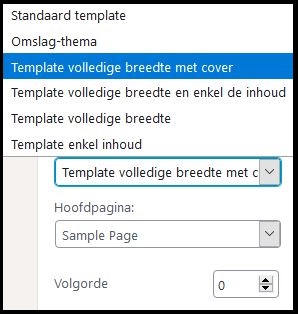 Pagina-template instellen in WordPress