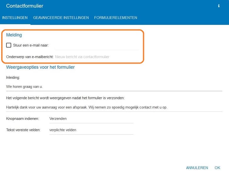 STRATO Sitebuilder: een contactformulier invoegen