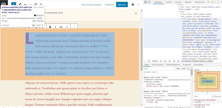 Door verschillen in de HTML-structuren kunnen we de CSS-instructie voor de initiaal niet kopiëren. 