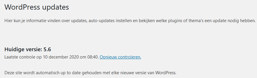 WordPress 5.6: automatische updates