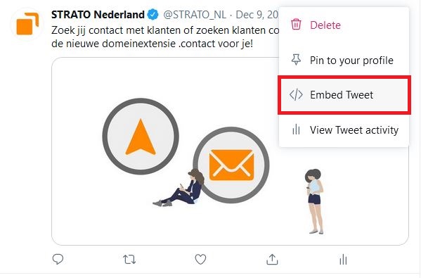 Zo vind je de code om een tweet in te sluiten op je website