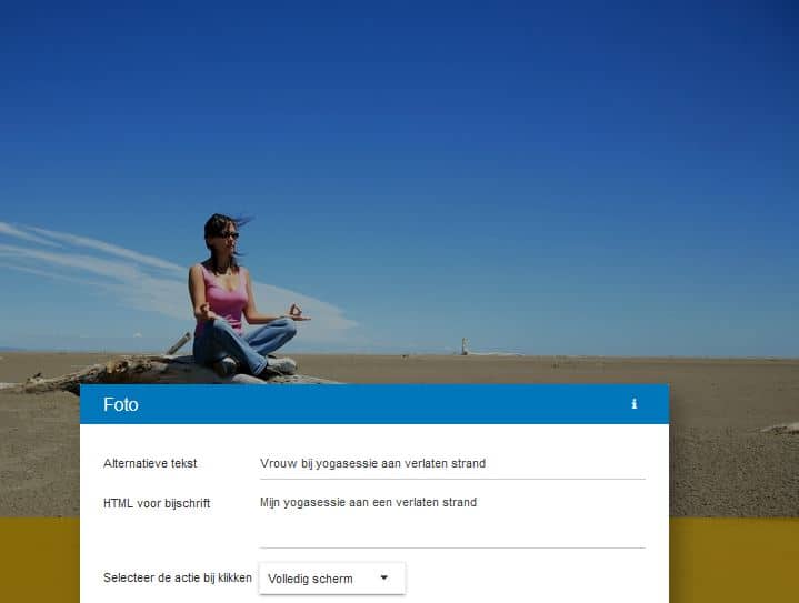 STRATO Sitebuilder: alternatieve tekst en bijschrijft voor afbeeldingen