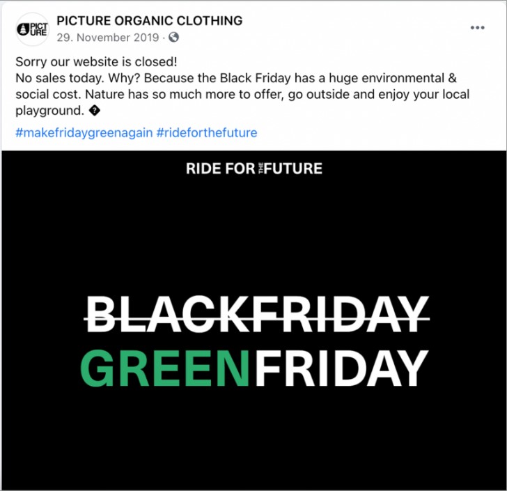 Green Friday-actie van Picture Organic Clothing 
