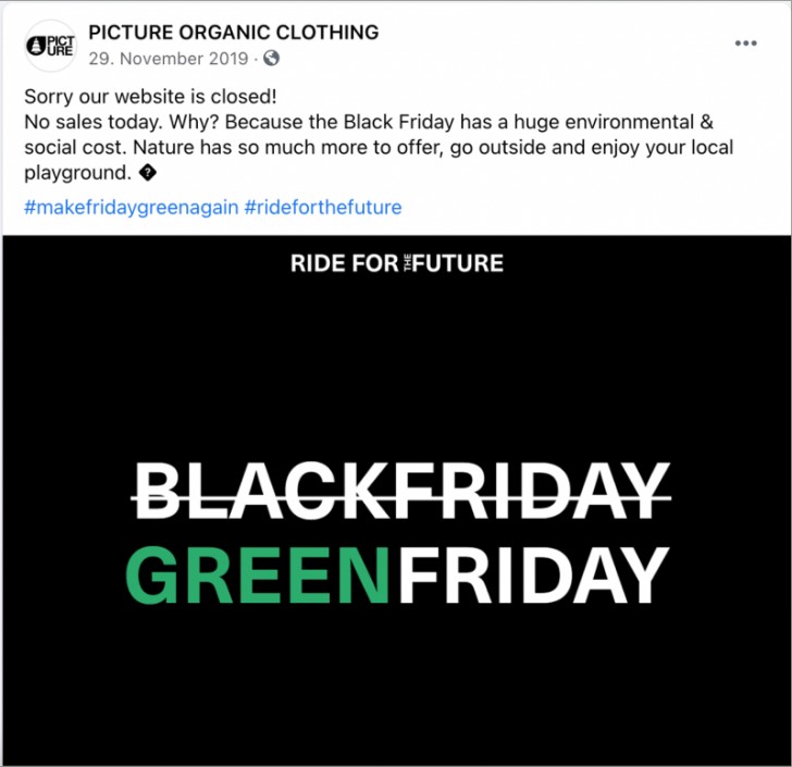 Green Friday-actie van Picture Organic Clothing