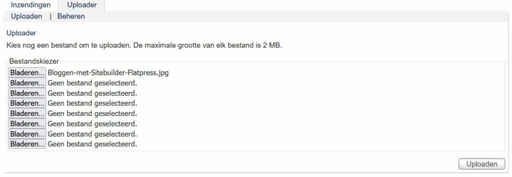 Bloggen met Sitebuilder: een afbeelding uploaden