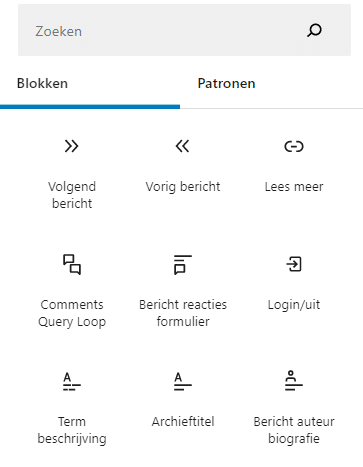 WordPress 6.0: nieuwe blokken