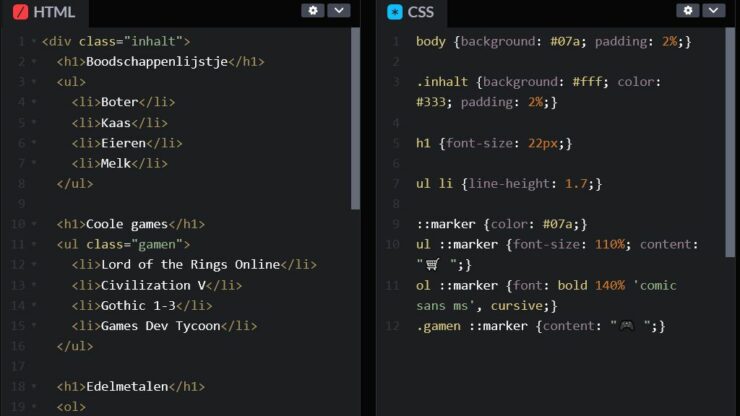 Opsommingstekens stylen met CSS