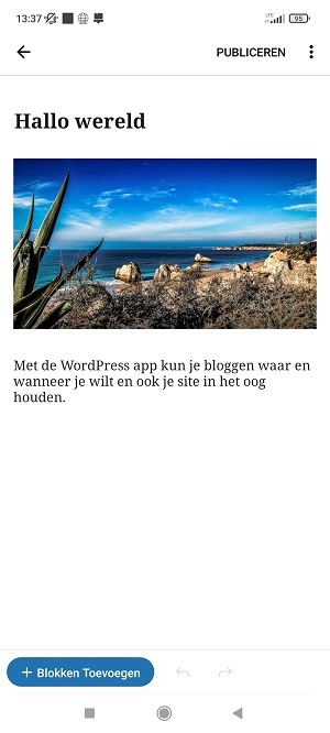 WordPress app - bloggen terwijl je onderweg bent