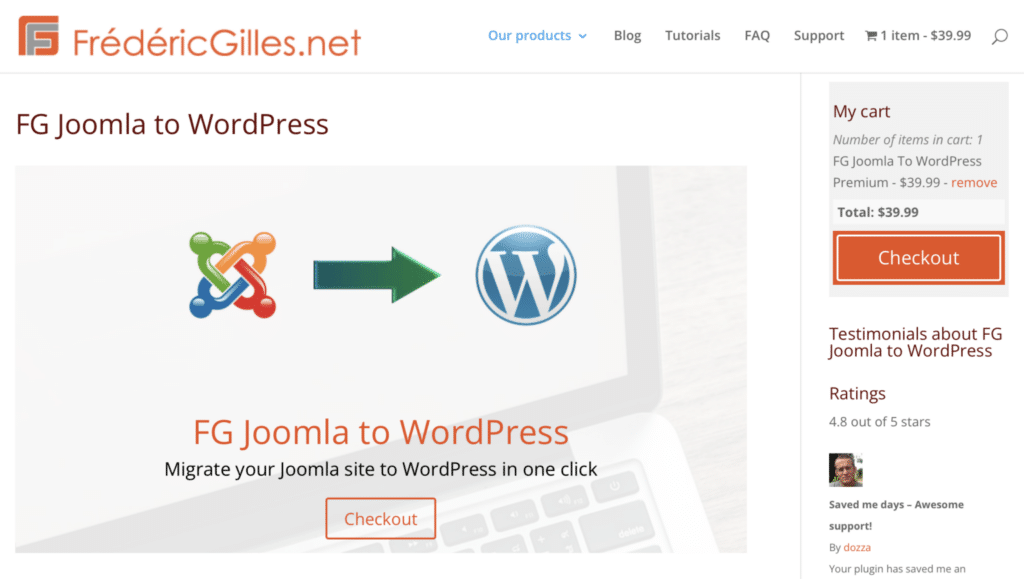 FG Joomla to WordPress - je website naar WordPress overzetten met behulp van een plug-in.