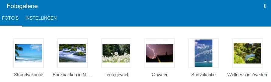 Sitebuilder - widget fotogalerie