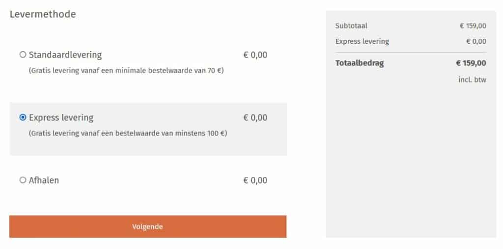 STRATO Webshop Now - bied zoveel mogelijk leveringsmethoden aan