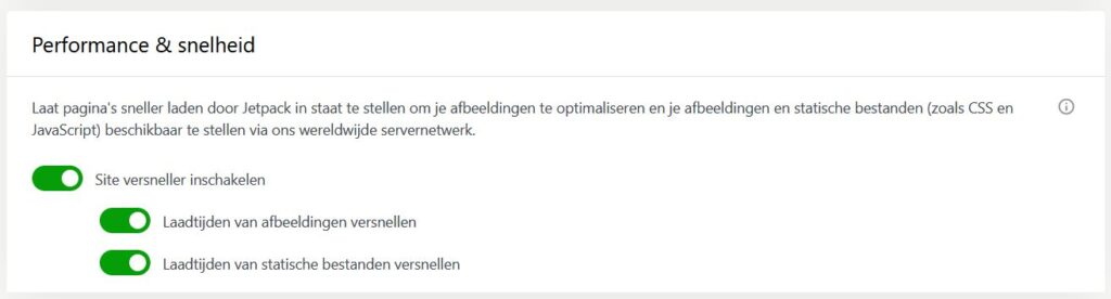 WordPress plug-in Jetpack - caching en CDN