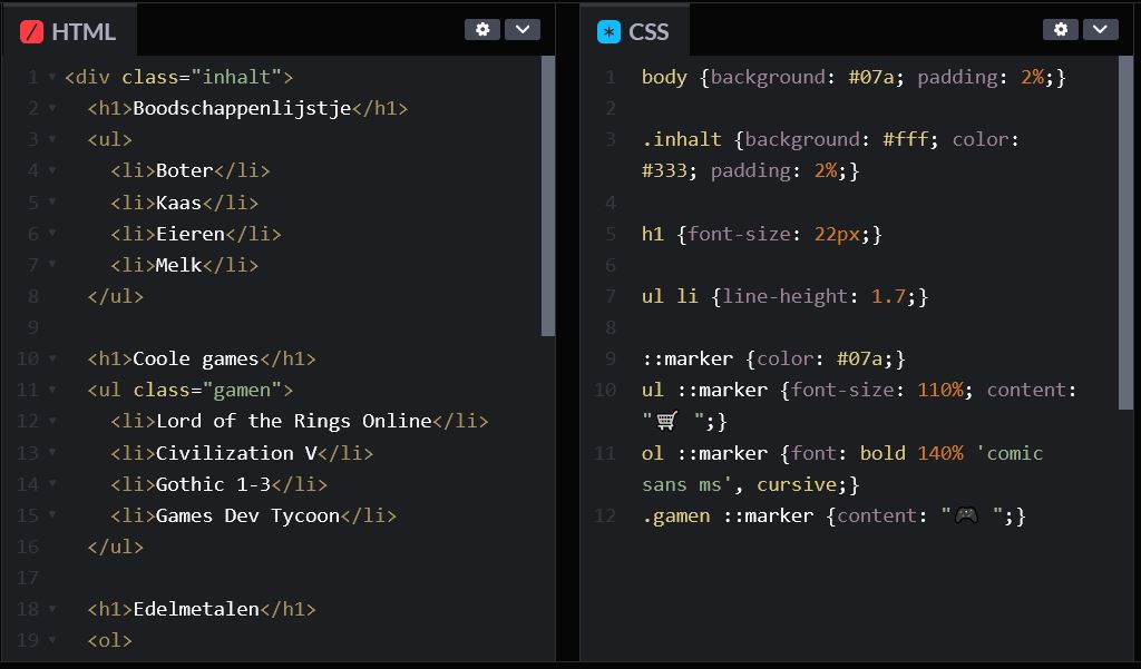 Opsommingstekens stylen met CSS - STRATO blogt