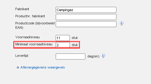 Minimaal vororraadniveau