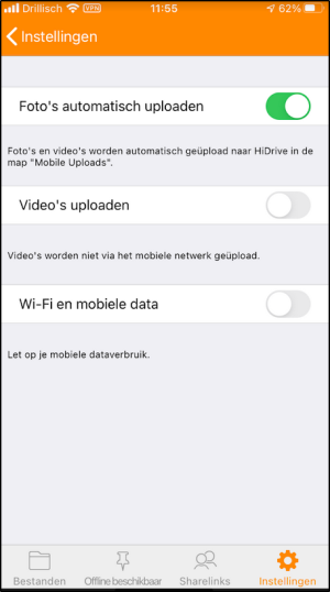 Automatische camera-upload met HiDrive -1.png