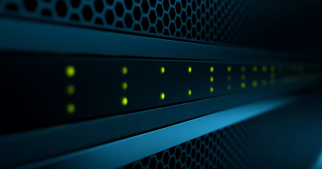 Serverracks in het datacenter