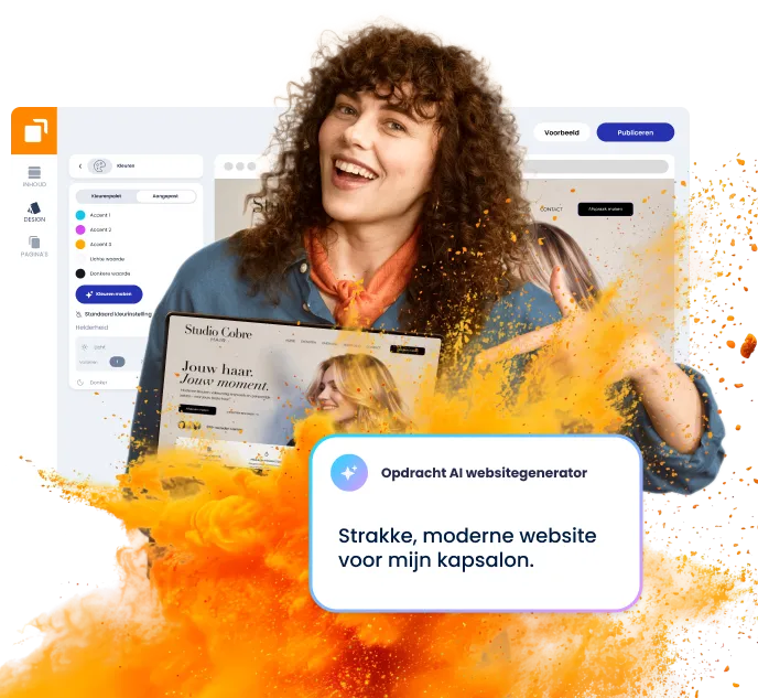 Man zit in een garage en werkt op zijn laptop