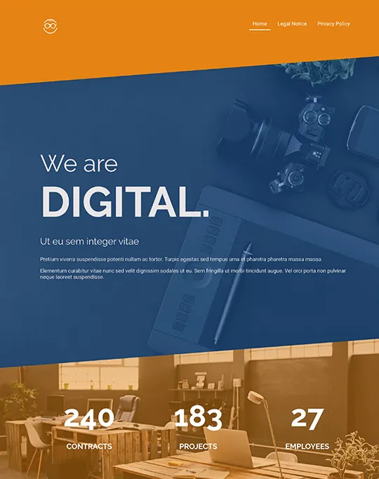 Preview: website van een webdesignbureau